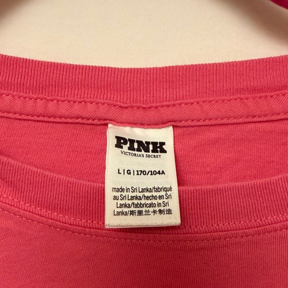 PINK Victoria's Secret Vibrant Pink Long Sleeve Tee - Picture 2 of 9